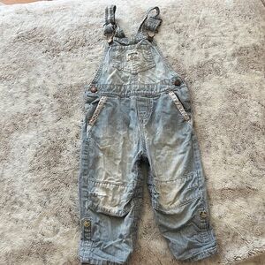 OshKosh B'gosh Light Blue Striped Overalls